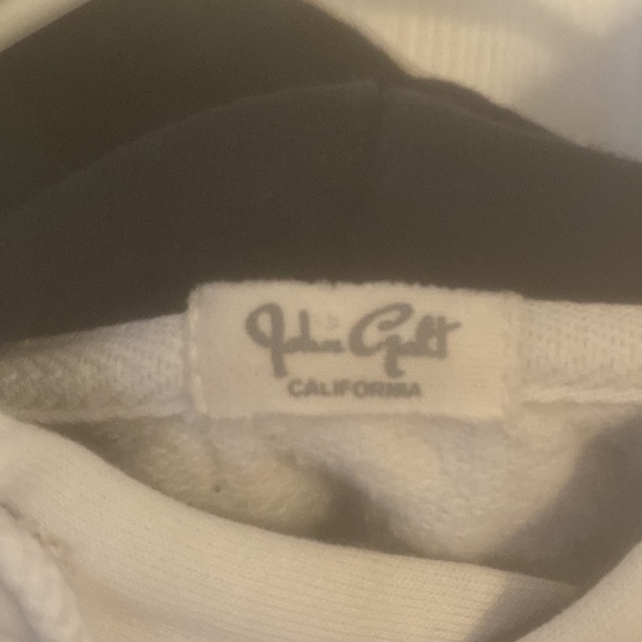 Brandy Melville/John Galt OS White Hooded Sweatshirt - Picture 3 of 5